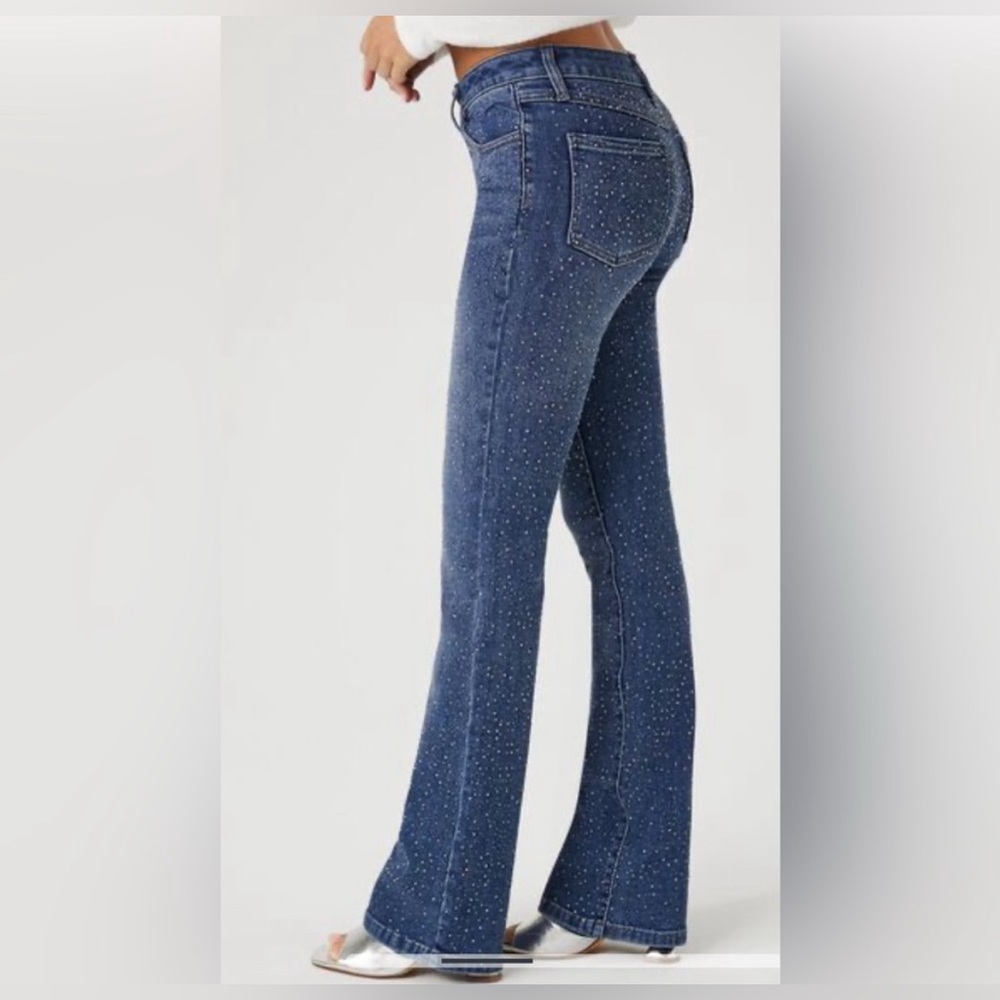 Forever 21 Dark Blue Rhinestone Bootcut - Picture 6 of 10